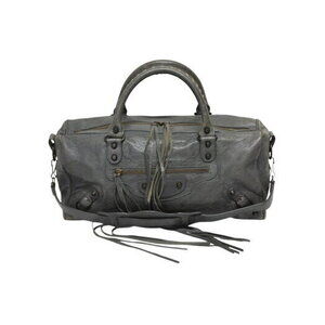BALENCIAGA THE TWIGGY Bag Gray Leather